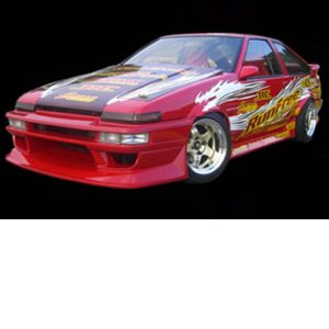 Run Free Alpha Style Type-II 3P Aero Set (FRP) for Toyota Trueno (AE86) 1983-1987