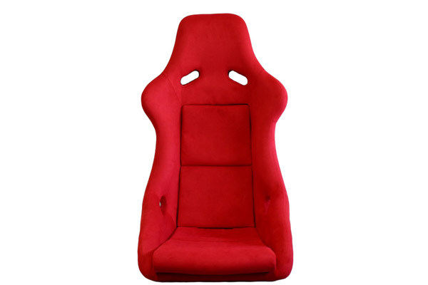 KSP ENGINEERING Bucket Seat, Red Fabric, Carbon (Carbon Kevlar)