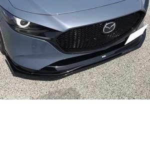 Leg Sport Front Lip Spoiler, Painted Piano Black (FRP) for Mazda3 (BP)