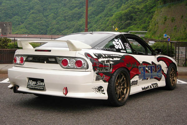 Hippo Sleek 3P Type 2 Aero Set (FRP) for Nissan 180SX (RPS13) 1989