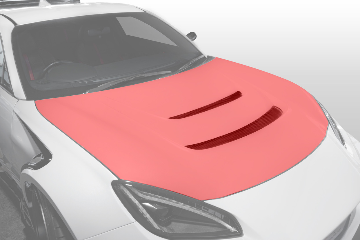 Silk Blaze x VALINO Aero Hood (FRP) for Toyota GR86 (ZN8) & Subaru BRZ (ZD8) 2022+