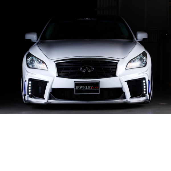Black Pearl Jewelry Line Crystal Series Front Bumper (FRP) for Nissan ...