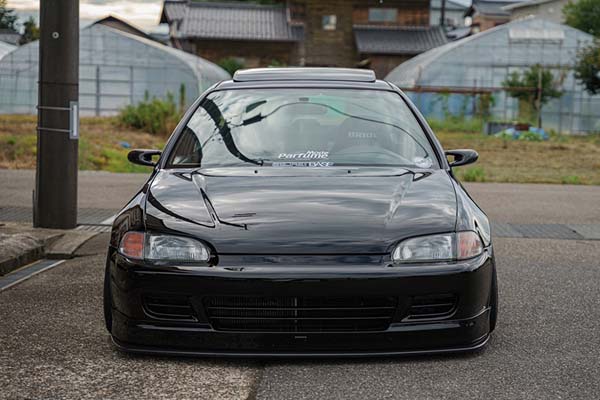 Mode Parfume Front Lip Spoiler w/ Front Under Flap for Honda Civic (EG6) 1991-1995