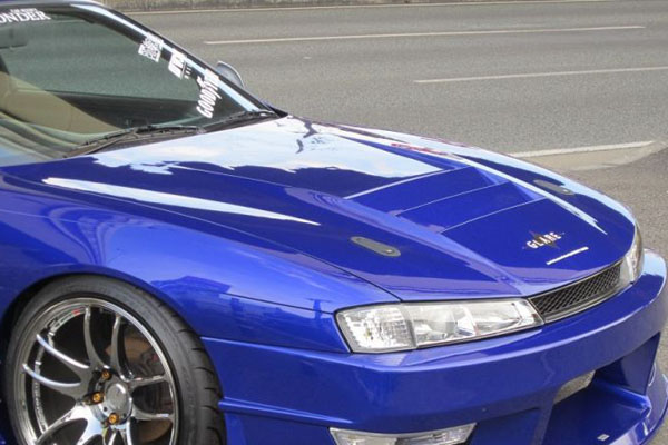 Car Modify Wonder GLARE Triple Duct Aero Hood (FRP) for Nissan Silvia (S14) 1997-1998