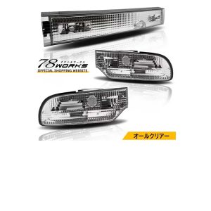 78works Crystal Tail Lamps w/ Center Lamp Clear for Nissan 180SX (RPS13) 1989-1995