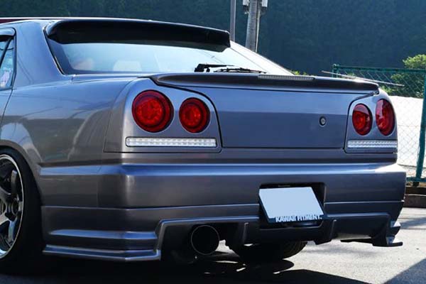 78works LED Tail Lamps Red/Clear for Nissan Skyline Sedan (R34) 1999-2002