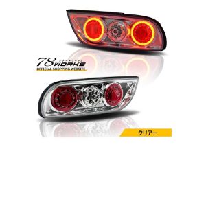 78works V3 LED Tail Lamps Clear for Nissan 180SX (RPS13) 1996-1998