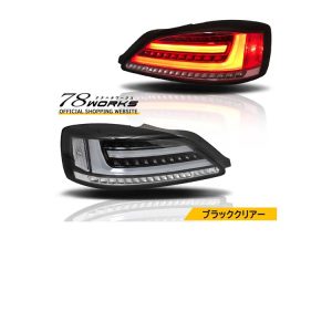 78works Fiber Optic LED Tail Lamps w/ Sequential Turn Signals Black/Clear for Nissan Silvia (S15) 1999-2002