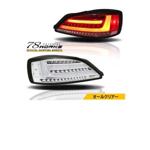 78works Fiber Optic LED Tail Lamps w/ Sequential Turn Signals Clear for Nissan Silvia (S15) 1999-2002