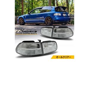 78works Tail Lamps Clear for for Honda Civic (EG3/4/6) 1991-1995