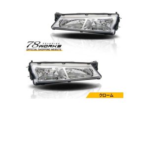78works Headlights Chrome for Nissan Silvia (S14) 1997-1998