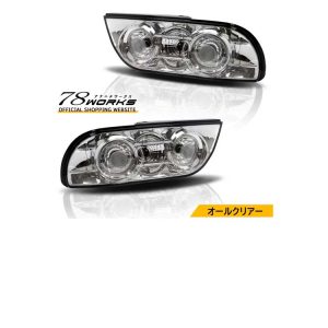 78works Euro Tail Lamps Clear for Nissan 180SX (RPS13) 1996-1998