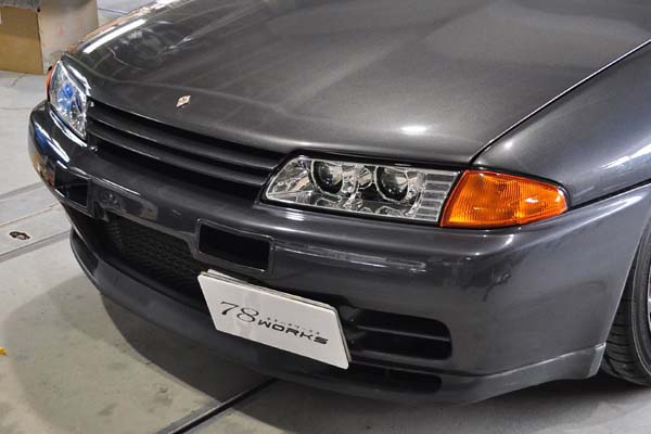78works Full LED Headlights 4-Lamp Chrome for Nissan Skyline Coupe & Skyline GT-R (R32) 1989-1994