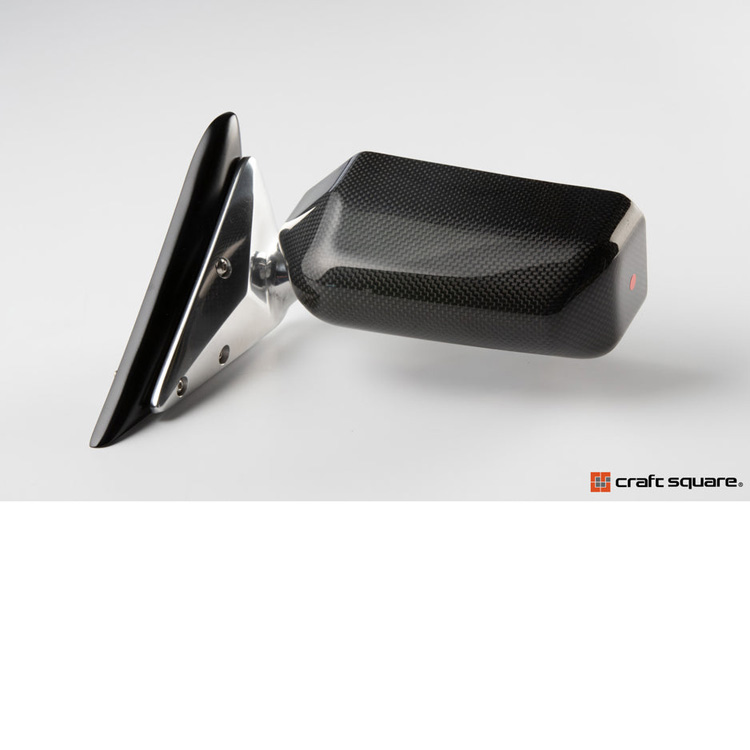 Craft Square Touring Competition Side Mirror Set, TCA-F, Blue Anti-Glare (Dry Carbon Fiber) for Nissan Skyline GT-R (BCNR33) 1995-1998